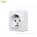 1Gang Schuko Outlet without Shutter Surface Mounted sockets